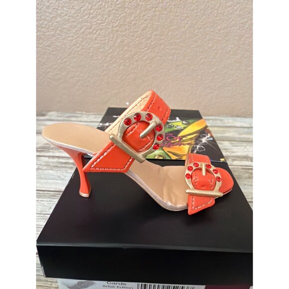 Just The Right Shoe Raine Carlton Cards Lady Luck Tangerine 2005 #25253 NEW - Picture 4 of 14